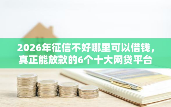 2026年征信不好哪里可以借钱，真正能放款的6个十大网贷平台排名不分先后推荐