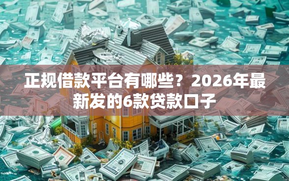 正规借款平台有哪些？2026年最新发的6款贷款口子