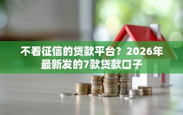 不看征信的贷款平台？2026年最新发的7款贷款口子