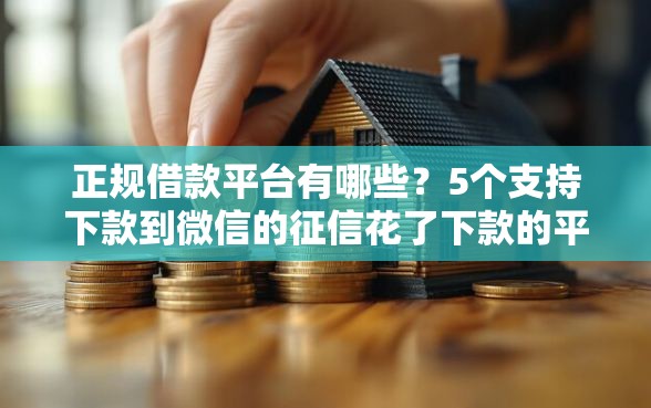 正规借款平台有哪些？5个支持下款到微信的征信花了下款的平台