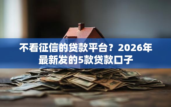 不看征信的贷款平台？2026年最新发的5款贷款口子